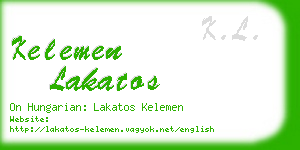 kelemen lakatos business card